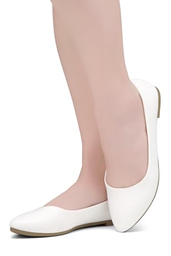 Pointed Toe Flats for Women – Slip-On Dressy Ballet Flats with Memory Foam | Lightweight Comfortable Business Casual Shoes for