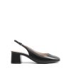 Women's Low Chunky Heels Slingback Square Toe Block Dress Shoes Closed Toe Comfortable Wedding Work Pumps
