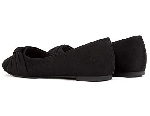 Women's Flats Shoes Faux Suede Round Toe Ballet Dressy Flats Comfortable Slip On Walking Shoes