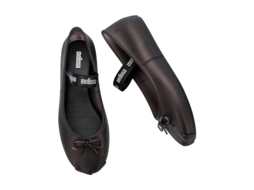 Sophie Jelly Flats for Women - Ballet Flats for Women Bow Applique & Strap, Slip-on Closed-Toe Women’s Jelly Shoes
