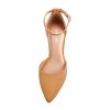Womens Pointed Toe Pumps Shoes Ankle Strap Chunky Low Heels Metal Lined Sandals Designed for Women
