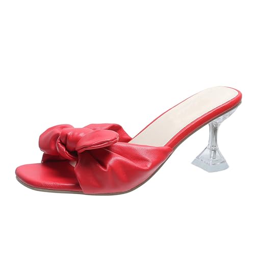 Chunky Heels For Women Square Open Toe Low Block Heeled Sandals Comfortable Slip On Dressy Shoes Summer Evening Party Wedding