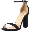 Nude Black White Heels for Women Open Toe Ankle Strap High Heel Sandals Party Wedding Strappy Buckle Sandals Standard Size 4