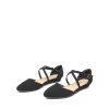 Pointed Toe Low Wedge Heeled Ankle Strap Flats Shoes for Women Dressy Comfortable, Casual Slip-on Dress Shoes for Business