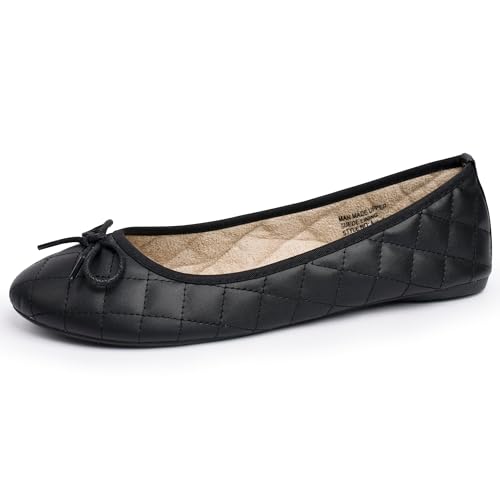 Women’s Aster Ballet Flats | Patent Leather Slip-On Shoes | Quilted Pillow Stitch | Rounded Toe | Everyday Comfortable Fashion