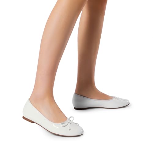 Women's Flats, Round Toe Ballet Flats, Comfortable Slip-on Dressy Business Casual Work Office Ballerina Flat Dress Shoes