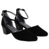 Women’s Black High Heel Ankle Strap Closed Toe Chunky Pumps – Stylish & Comfortable Heels for Office, Party, and Evening Wear