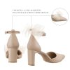 Women's Closed Toe Heels Pumps Slingback Heels 2inch Chunky Block Heels Low Dress Shoes Comfortable Business Office Work Heels