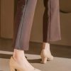 2 inch Low Block Heel Pumps for Women Round Closed Toe Chunky Heels Comfortable Dress Shoes Office Work Formal