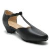 Women's T-Strap Low Chunky Heel Mary Jane Pumps Cut Out Wedding Dress Shoes
