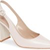 Women's Pointed Toe Block Heel Pumps Slingback Chunky Heel Slip On Work Party Dress Shoes