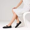Flats for Women Square Toe Ballet Flats Cross Strap Comfortable Arch Support Dressy Knit Flats for Women Mary Jane Flats Slip On