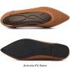 Womens Ballet Flats Dress: Comfortable Pointed Toe Knit Flat for Women - Casual Slip On Walking Shoes