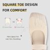 Wide Toe Box Flats Women Comfort Slip On Ballet Shoes Mary Jane Dressy Knit Flats with Adjustable Straps Washable Casual Office