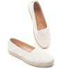 Women's Black Flats with Flower Embroideried,White Lace Ballet Flats,Comfortable Dress Flats