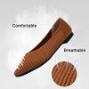 Women's Flats Shoes Pointed Toe Knit Ballet Comfortable Dressy Slip On Flat