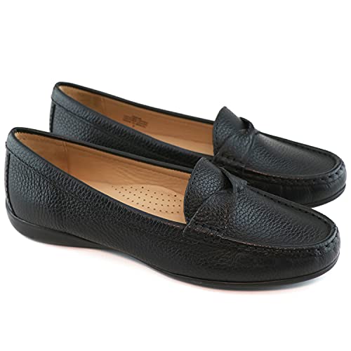 Women's Genuine Leather Casual Comfort Slip on Loafers