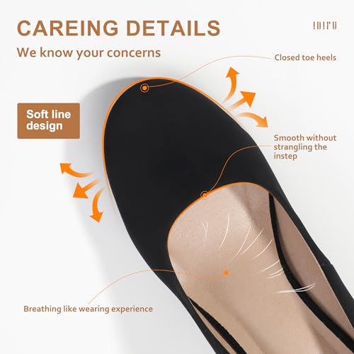 Women's Sherry Dress Low Block Chunky Heels Pumps Closed Round Toe Shoes for Wedding Office Evening