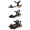 Fashion Platform Heels For Women High Block Chunky Open Toe Ankle Strap Heels Sandals Slip On Block Heels For Party Dating