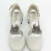 Flower Girls Communion Low Block Dress Cream Shoes Chunky Heels Closed Round Toe Ankle Strap Pump, Size US Little Kid 12