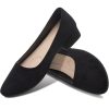 AISFAES Women Pumps Low Chunky Rounded Toe Heels Healed Dress Pumps Elegant Wedges Working Shoes