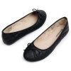 Women’s Aster Ballet Flats | Patent Leather Slip-On Shoes | Quilted Pillow Stitch | Rounded Toe | Everyday Comfortable Fashion