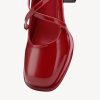 Women's Mary Jane Shoes Chunky Block Heel Wedding Dress Shoes for Women Low Heels Close Square Toe Pumps