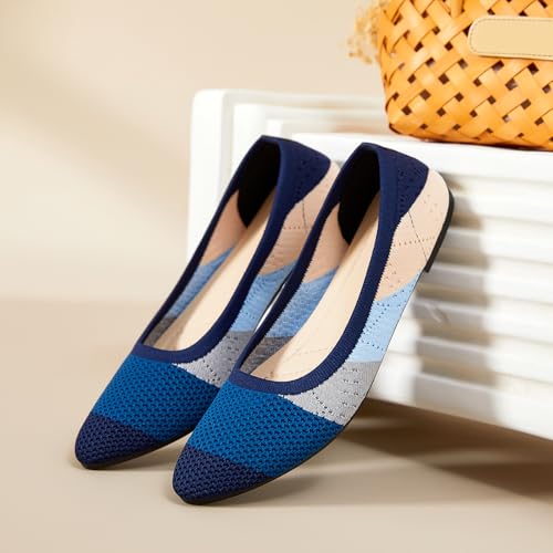 Women’s Ballet Flat Flats Shoes Comfortable Mesh Pointed Toe Slip On Dress Shoes