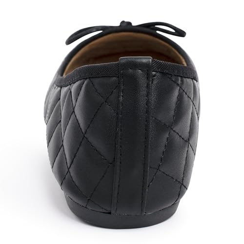 Women’s Aster Ballet Flats | Patent Leather Slip-On Shoes | Quilted Pillow Stitch | Rounded Toe | Everyday Comfortable Fashion