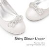 Girls Dress Shoes Platform Chunky Heel Ankle Strap Princess Flats Flower Party Wedding Pump for Little Big Kid