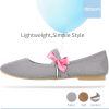 Mary Jane Flat Shoes Round Toe Ballet Flats for Women Dressy Fabric Business Flats Comfortable Classic Strap Flats for Office
