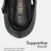 Women's Dress Shoes Mary Janes Comfortable Low Block Heels Pumps Round Closed Toe Chunky Ankle Strap Shoes for Work Flight