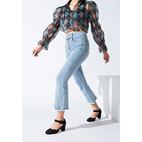 Women's Ankle Strap Pumps Closed Round Toe Buckle Low Chunky Block Heel D'Orsay Sandals Comfortable Dress Wedding Party Office