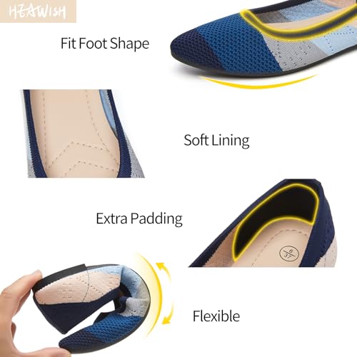 Women’s Ballet Flat Flats Shoes Comfortable Mesh Pointed Toe Slip On Dress Shoes