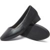 Low Chunky Pumps Women's Round Toe Heels PU Leather Chunky Pump Shoes Classic Closed Toe Pumps Low Heel Dress Shoes for Women