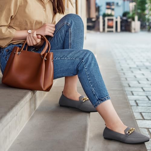 Women's Casual Dressy Loafers, Comfortable Mesh Slip On Loafers, Summer Breathable Lightweight Pointed Toe Flats Shoes for Women