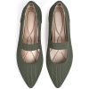 Women's Flats Shoes Pointed Toe Knit Washable Ballet Comfortable Dressy Mary Jane Flat