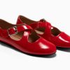 Women's Ballet Flats Comfortable Closed Round Toe Criss Cross Ankle Strap Dress Dance Flat Shoes