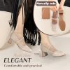 Women's Mary Jane Heels - Chunky Block Heel Pumps with Square Toe & Buckle Straps, Comfortable Dress Shoes for Wedding, Office,