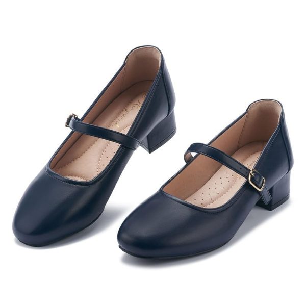 Mary Jane Shoes Low Heels Dress Pumps for Women With Adjustable Ankle Strap - 2 Inch Chunky Heel for Dressy Casual Occasions