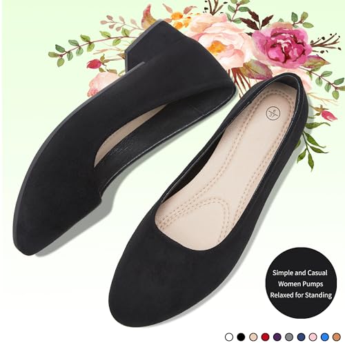 AISFAES Women Pumps Low Chunky Rounded Toe Heels Healed Dress Pumps Elegant Wedges Working Shoes